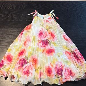 Iris & Ivy Floral Pleated Kids Dress
